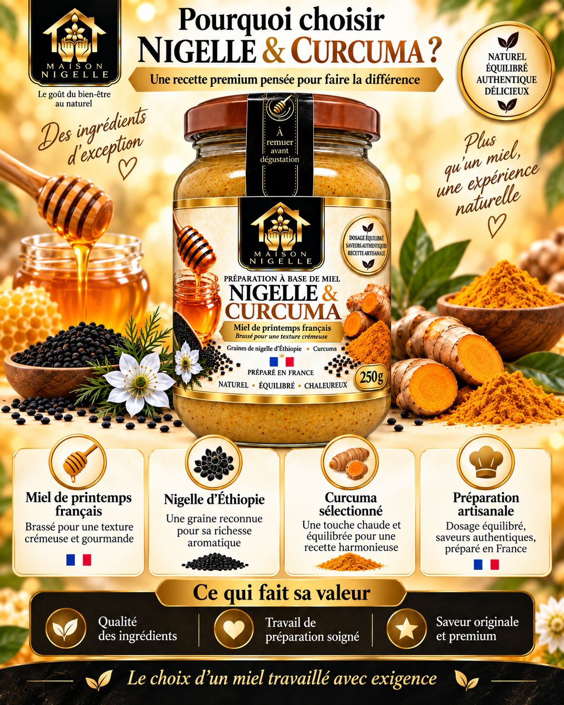 Miel au nigelle & curcuma