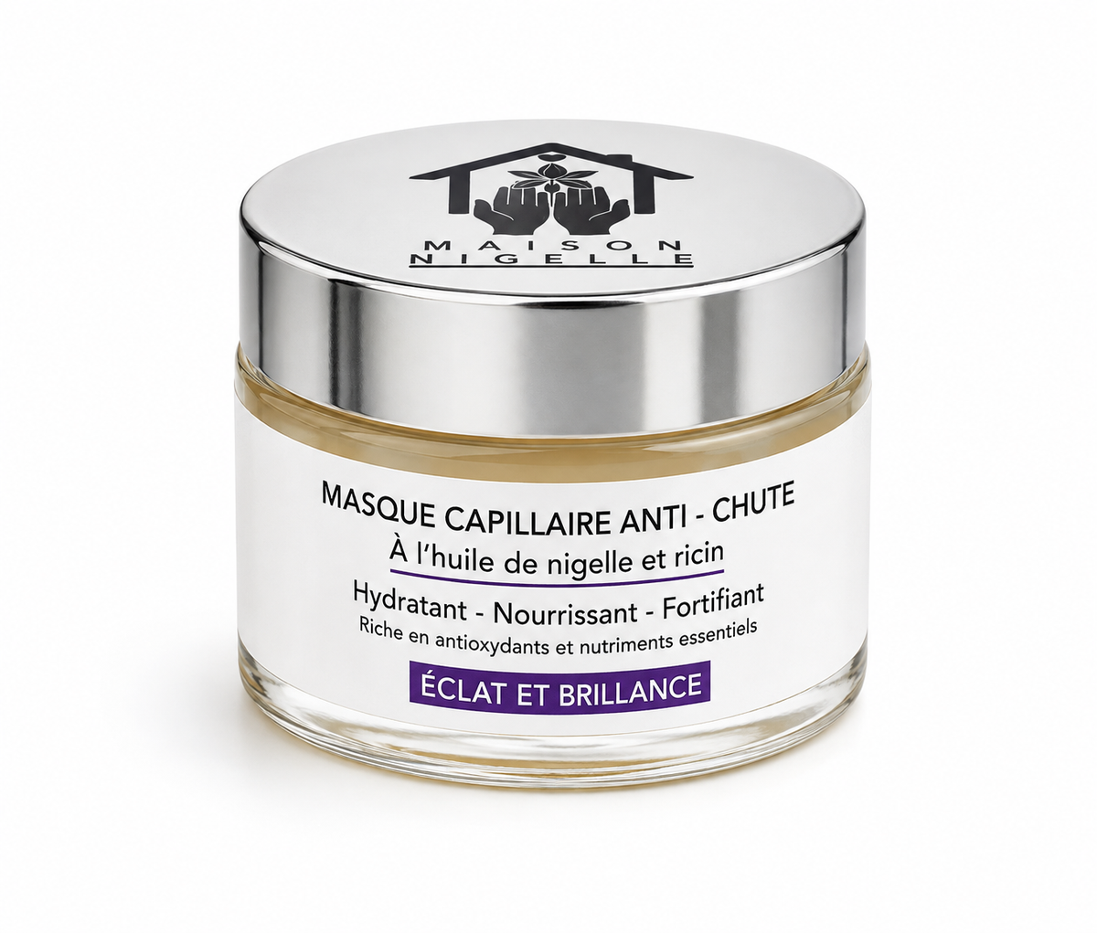 Masque Capillaire Anti-Chute à la Nigelle & Ricin – Fortifiant, Nourrissant et Stimulant