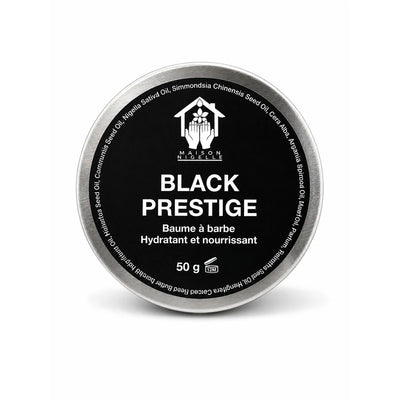 Pot de 50 g de baume à barbe Black Prestige à la nigelle, vue du dessus