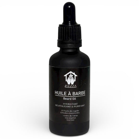 Huile à barbe à la nigelle – Favorise la pousse, hydrate et renforce la barbe