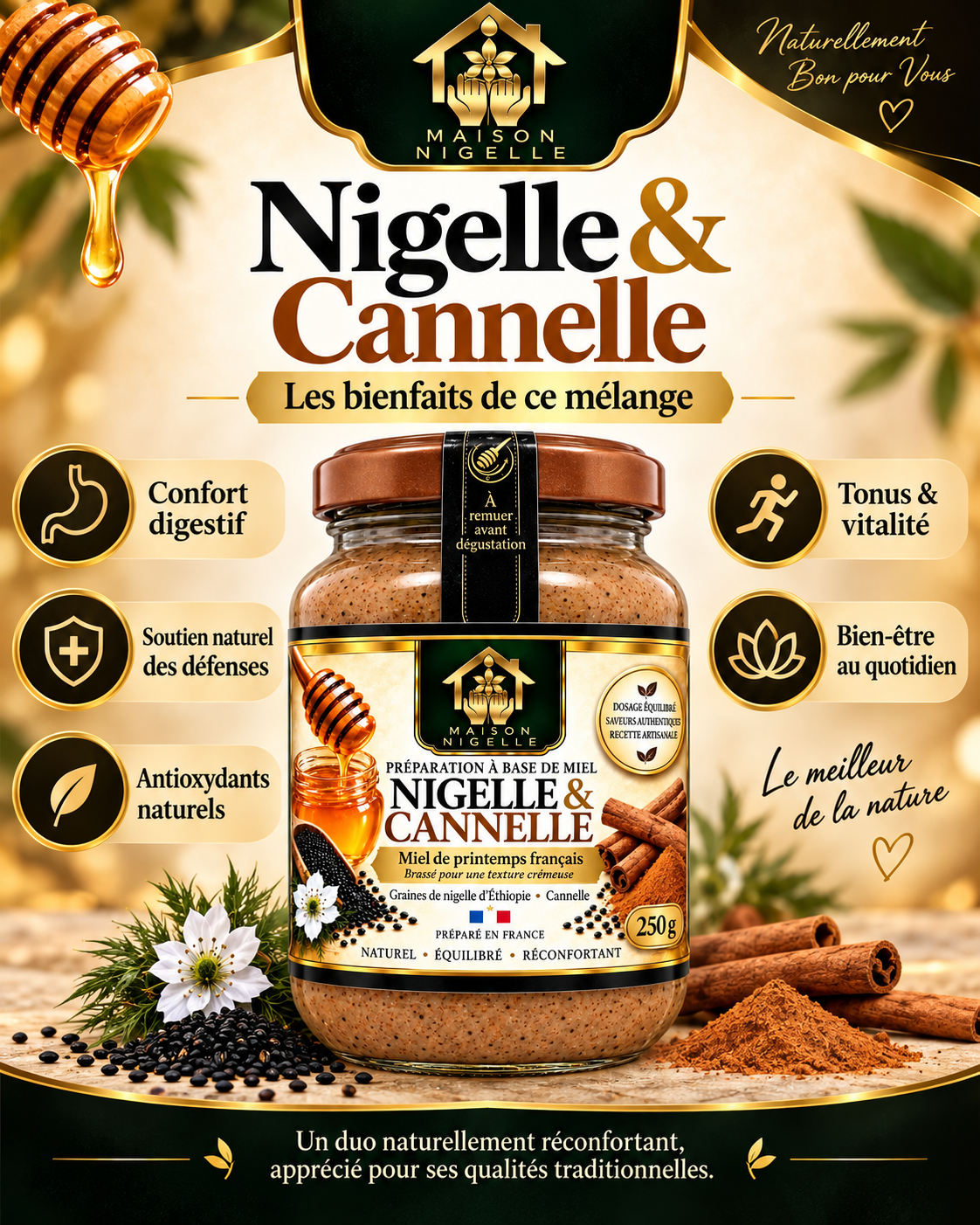Miel au nigelle & cannelle