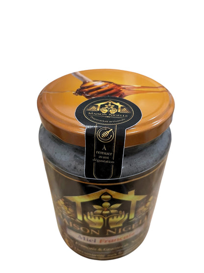 Miel Blanc Français à la Nigelle d’Éthiopie – Préparation Authentique 500g