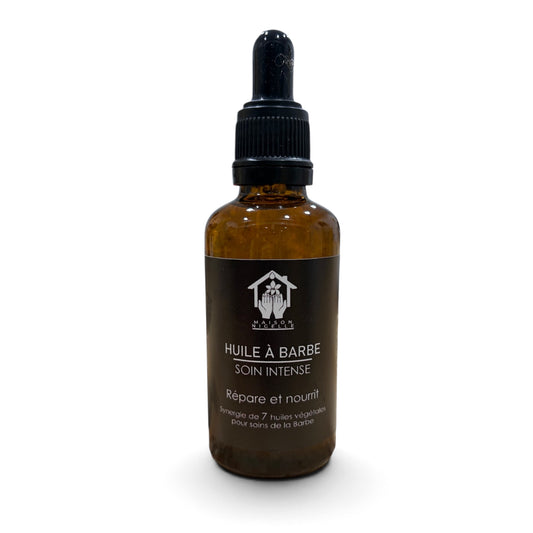 Huile à barbe à la nigelle & 7 huiles végétales – Nourrit, répare et adoucit la barbe (50 ml)