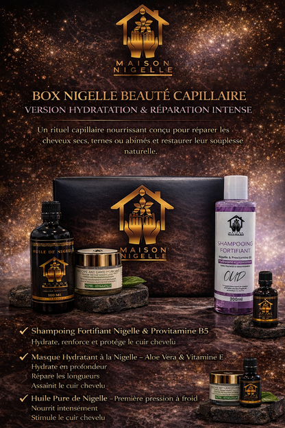 Box Nigelle Beauté Capillaire – Routine Complète Fortifiante & Réparatrice