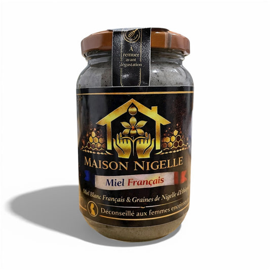 Miel Blanc Français à la Nigelle d’Éthiopie – Préparation Authentique 1 kg
