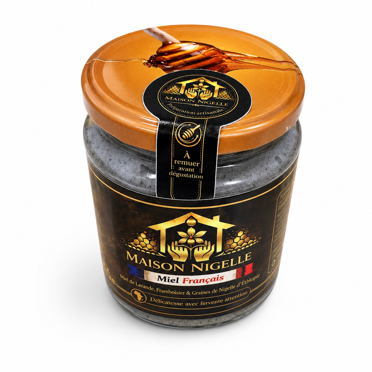 Miel Blanc Français à la Nigelle d’Éthiopie – Préparation Authentique 1 kg