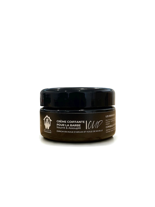 Crème Coiffante Barbe à la Nigelle & Argan – Nourrit, Discipline & Parfum OUD (100 ml)