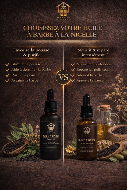 Box Nigelle Soin Barbe – Coffret à la nigelle (Pousse & densité ou nutrition & douceur)