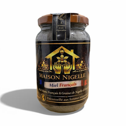 Miel Blanc Français à la Nigelle d’Éthiopie – Préparation Authentique 500g
