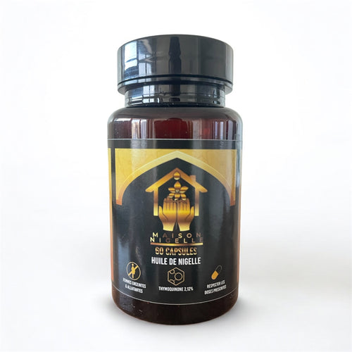 Capsules d’Huile de Nigelle d’Éthiopie 500 mg Pressée à Froid – Complément Alimentaire Naturel