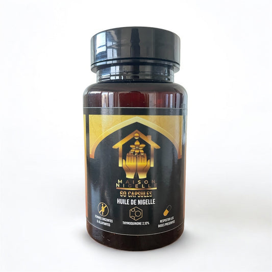 Capsules d’Huile de Nigelle d’Éthiopie 500 mg Pressée à Froid – Complément Alimentaire Naturel