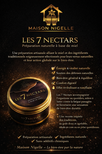 Les 7 Nectars Shifa – Préparation bien-être au miel & ingrédients naturels (300 g)