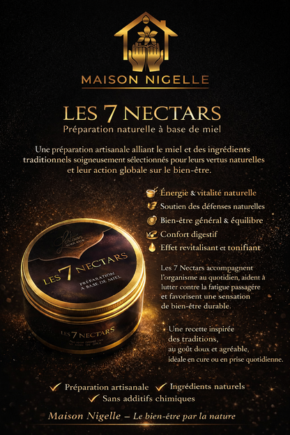 Les 7 Nectars Shifa – Préparation bien-être au miel & ingrédients naturels (300 g)