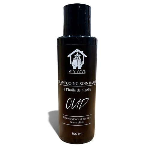 Shampooing barbe à la nigelle – Nettoie, purifie et adoucit la barbe (Sans sulfate – parfum Oud – 100 ml)