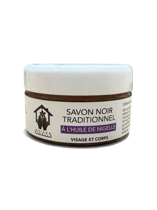 Savon noir traditionnel à l’huile de nigelle – Soin corps & rituel hammam