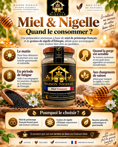 Miel au nigelle – Miel français & nigelle d’Éthiopie