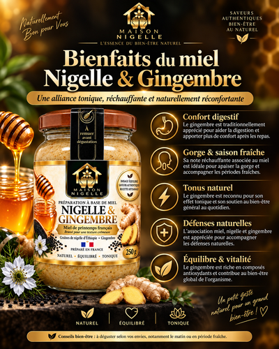 Miel au nigelle & gingembre