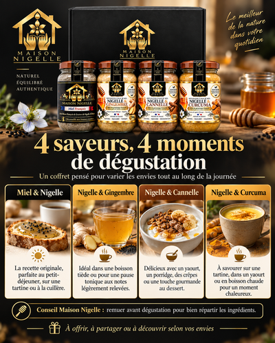 Coffret Découverte : 4 Miels au nigelle