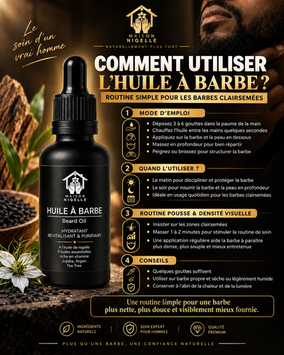 Huile à barbe à la nigelle