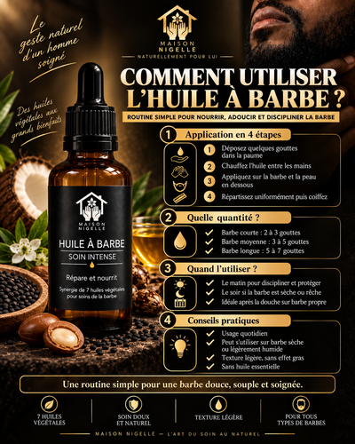 Huile à barbe à la nigelle soin intense