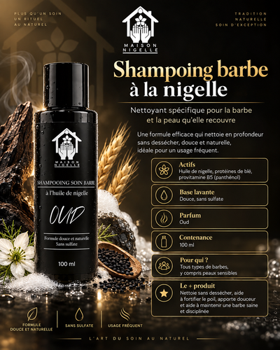 Shampooing barbe à la nigelle