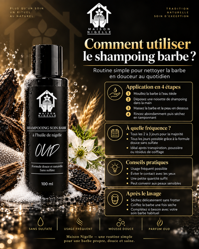 Shampooing barbe à la nigelle