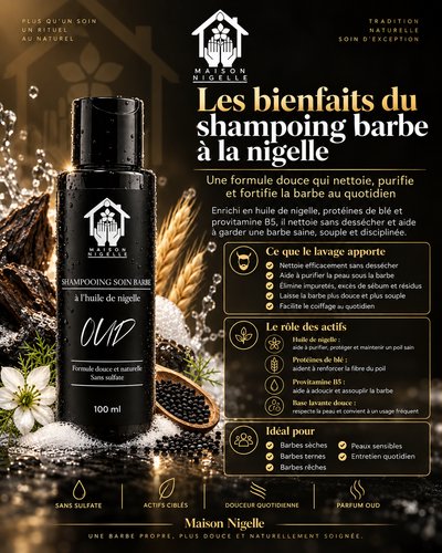 Shampooing barbe à la nigelle