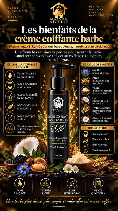 Crème Coiffante Barbe à la Nigelle & Argan