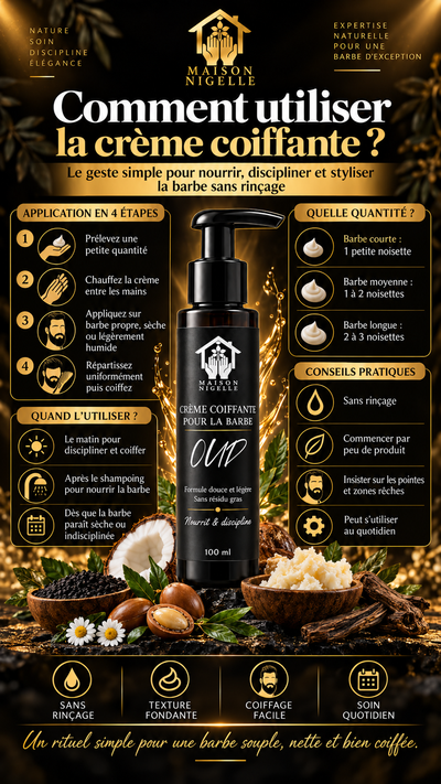 Crème Coiffante Barbe à la Nigelle & Argan