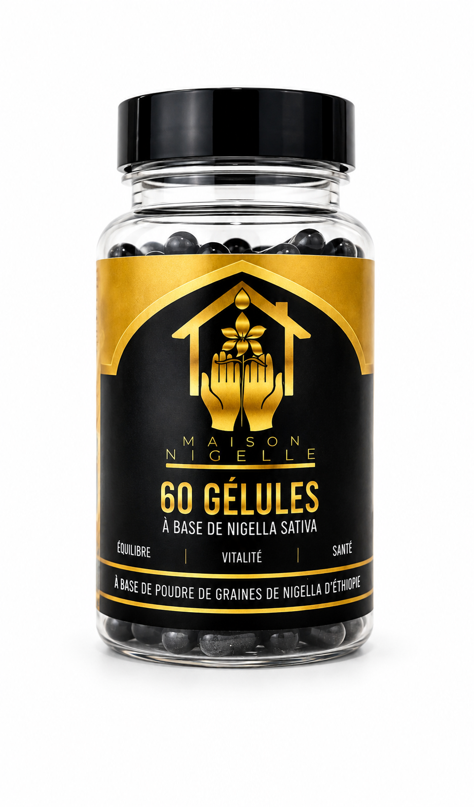 Gélules de Graines de Nigelle d’Éthiopie 500 mg – 60 Gélules Végétales HPMC – Complément Alimentaire