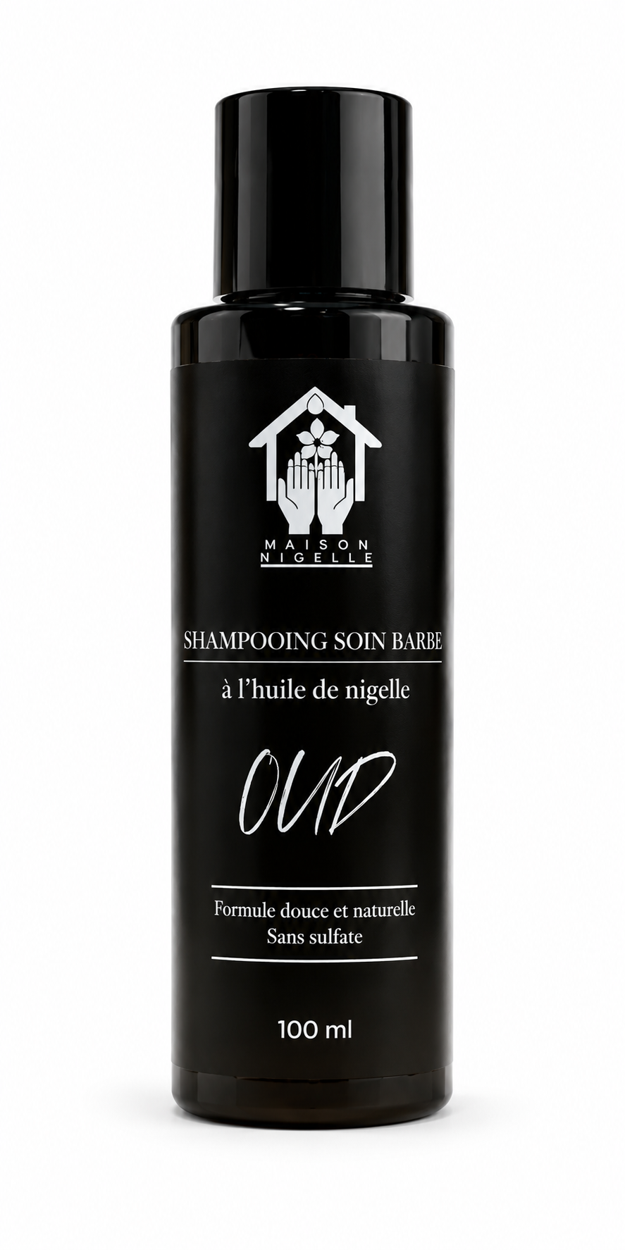 Shampooing barbe à la nigelle – Nettoie, purifie et adoucit la barbe (Sans sulfate – parfum Oud – 100 ml)