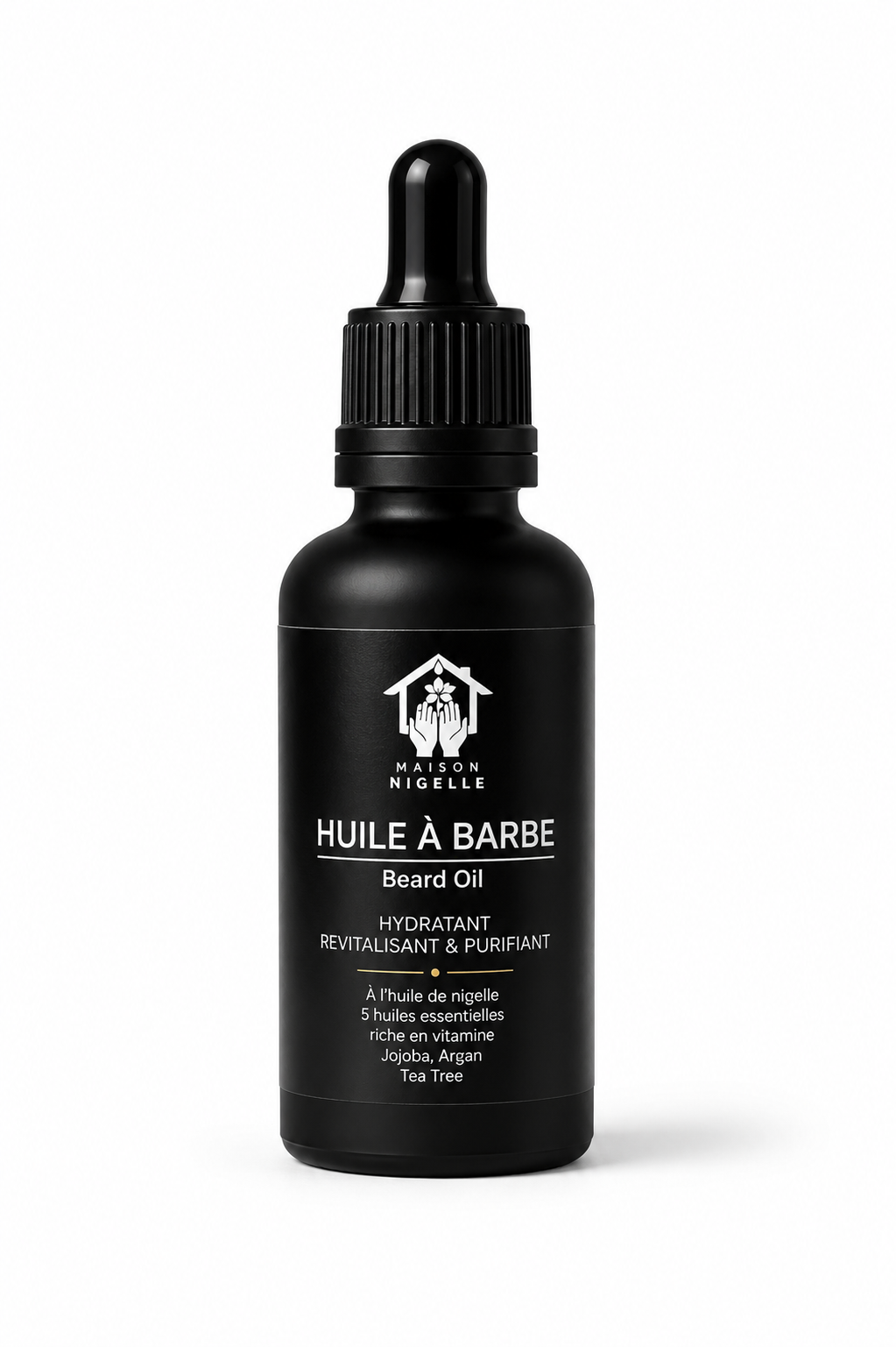 Huile à barbe à la nigelle – Favorise la pousse, hydrate et renforce la barbe
