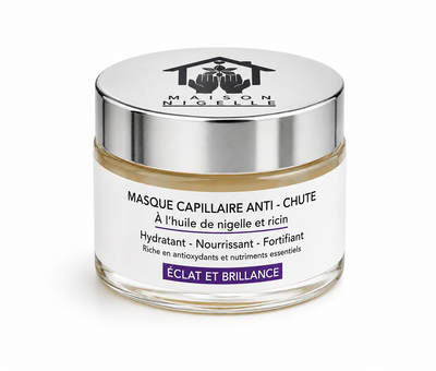 Masque Capillaire Anti-Chute à la Nigelle & Ricin – Fortifiant, Nourrissant et Stimulant
