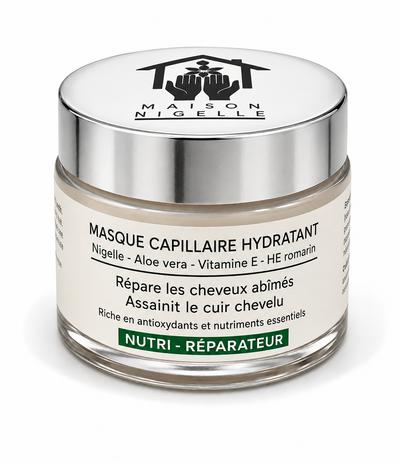 Masque Capillaire Hydratant à la Nigelle & Aloe Vera – Nutrition, Réparation et Brillance
