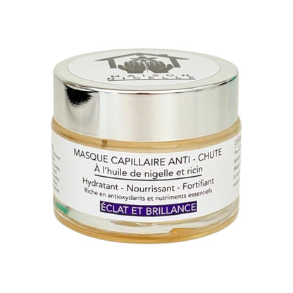 Masque Capillaire Anti-Chute à la Nigelle & Ricin – Fortifiant, Nourrissant et Stimulant